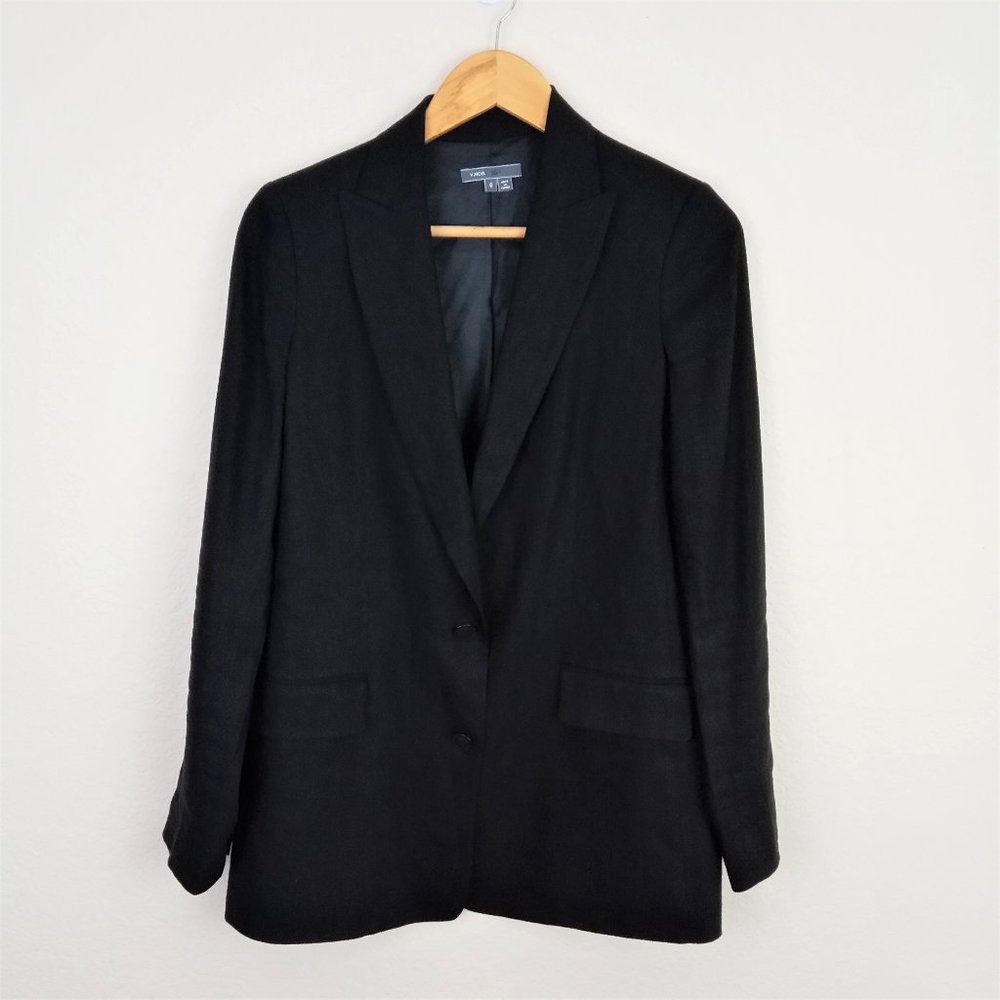 Vince Black Single-Breasted Blazer